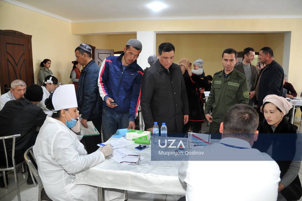 Ёзёвонда аҳоли чуқурлаштирилган тиббий кўрикдан ўтказилди