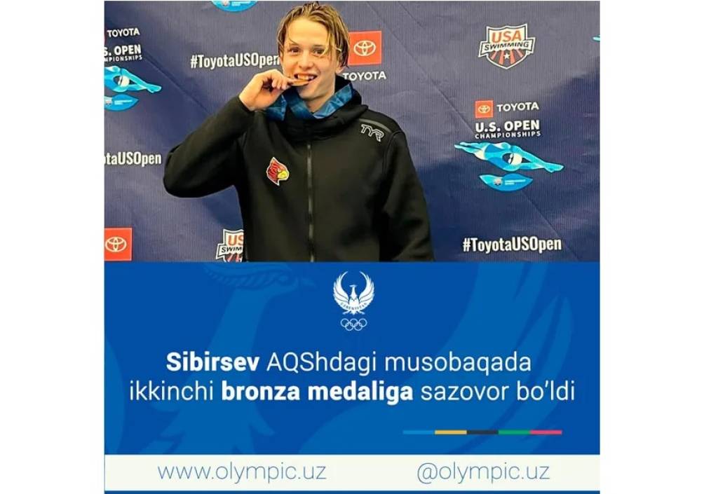 Uzbekistan’s swimmer wins two bronze medals at the Toyota U.S. Open