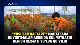 "Ёшлар дафтари": маҳаллада буюртмалар асосида гул етказиб бериш хизмати йўлга қўйилди (+видео)