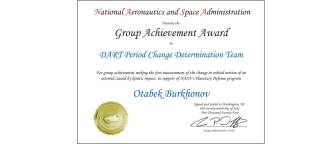 Өзбекстандық ғалымдар тарихи ғылыми еңбегі үшін NASA халықаралық сыйлығын алды