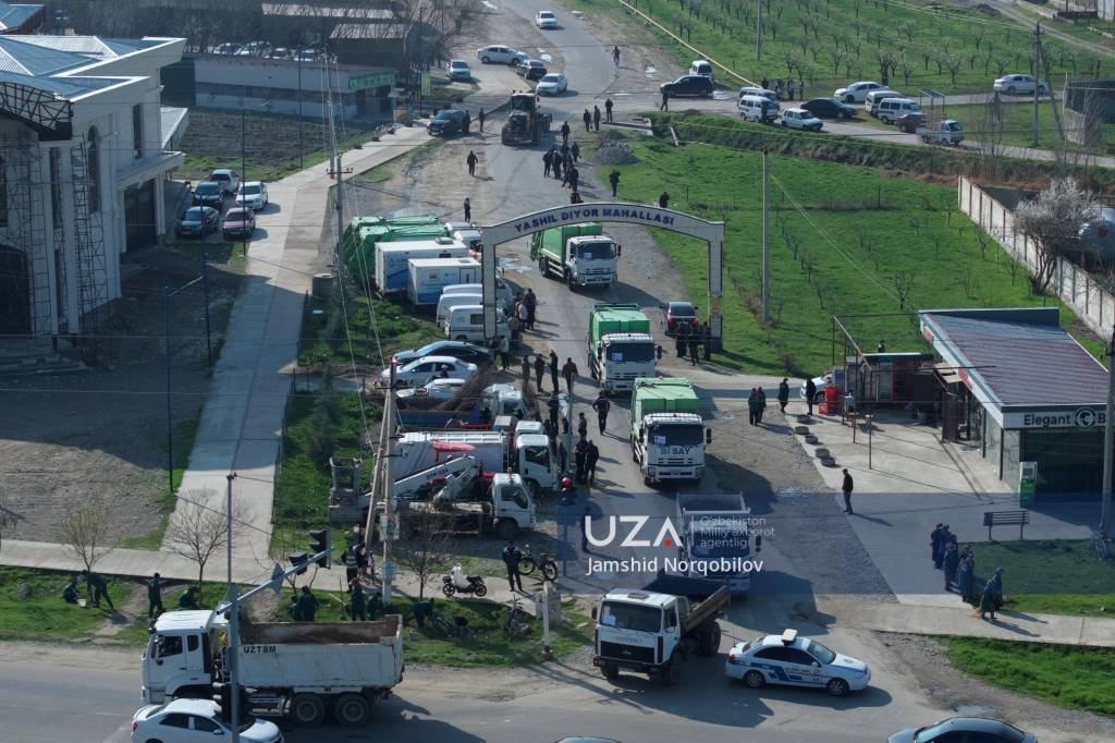 Наврўз арафасида Яшил диёр маҳалласида ҳашар