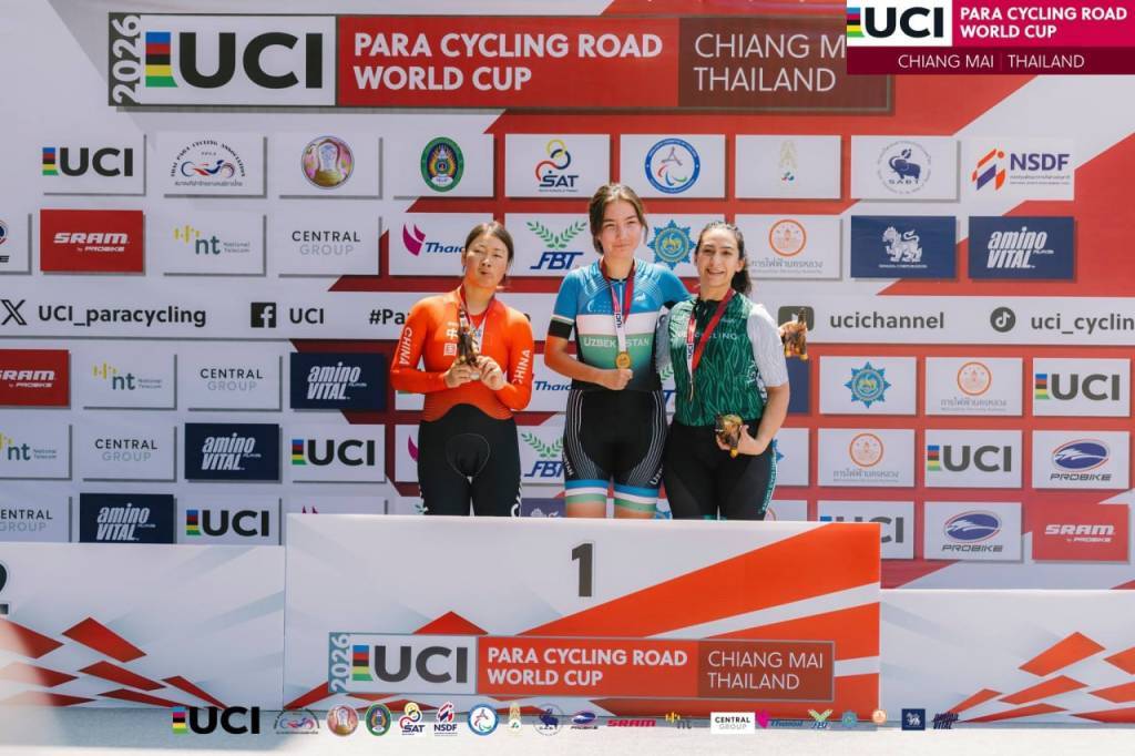 Новое достижение наших паравелосипедистов