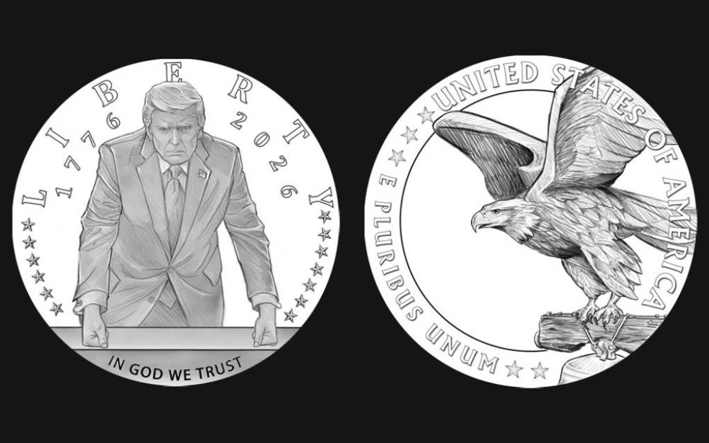 Трамп акс этган тилла танга ишлаб чиқарилади