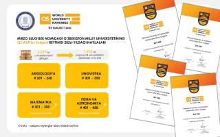 Ўзбекистон Миллий университетининг халқаро нуфузи ошмоқда