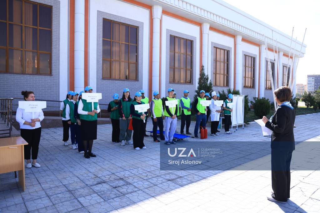 Спорт мактабида махсус-тактик ўқув машқи ўтказилди