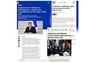 Узбекистан и Таджикистан усиливают стратегическое сближение — взгляд зарубежных СМИ