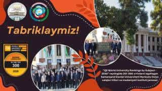 Samarqand davlat universiteti QS reytingida munosib o‘rin egalladi