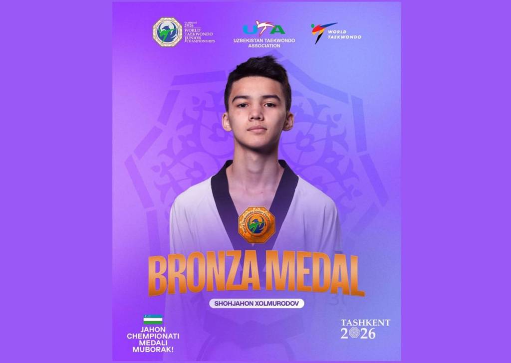 Таэквондо WT: Шоҳжаҳон Холмуродов бронза медали соҳиби