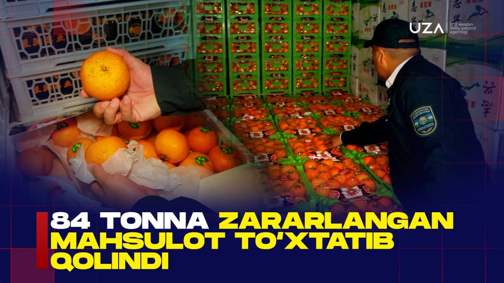 84 tonna zararlangan mahsulot to‘xtatib qolindi (+video)