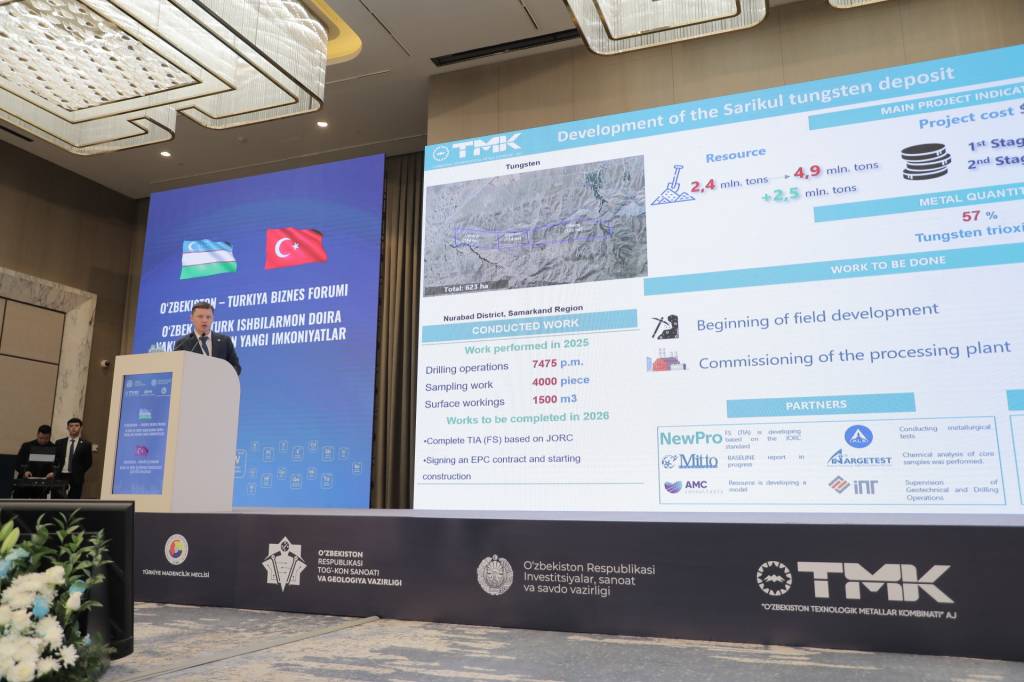 Ўзбекистон ва Туркия ўртасида критик минераллар соҳасида ҳамкорлик кенгаймоқда