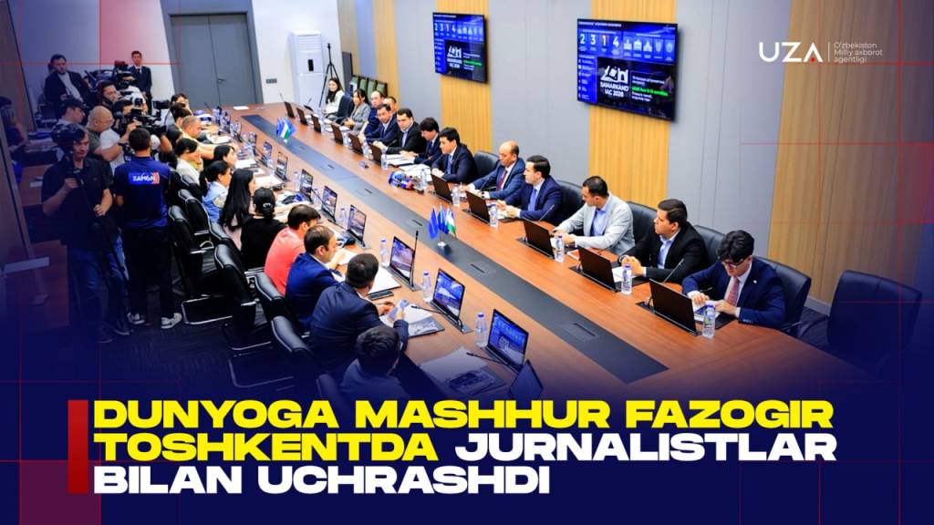 Дунёга машҳур фазогир Тошкентда журналистлар билан учрашди (+видео)