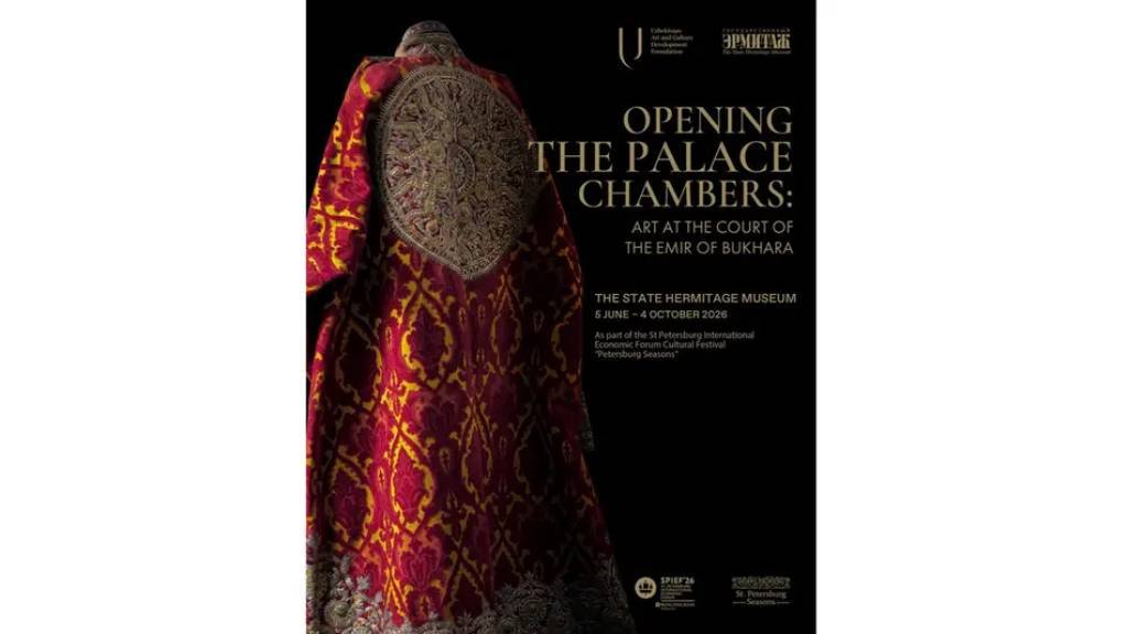 Ausstellung über die Kunst am Hofe des Emirs von Bukhara wird in der Eremitage in Sankt Petersburg eröffnet