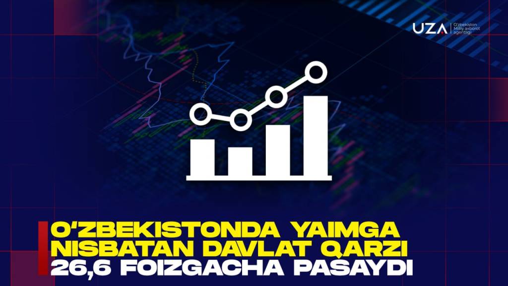 Ўзбекистонда ЯИМга нисбатан давлат қарзи 26,6 фоизгача пасайди (+видео)