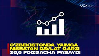 Ўзбекистонда ЯИМга нисбатан давлат қарзи 26,6 фоизгача пасайди (+видео)
