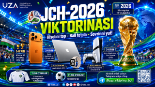 ЖЧ-2026: Футбол мухлислари учун ажойиб имконият – Викторинада қатнашинг ва қимматбаҳо совринлар эгасига айланинг!