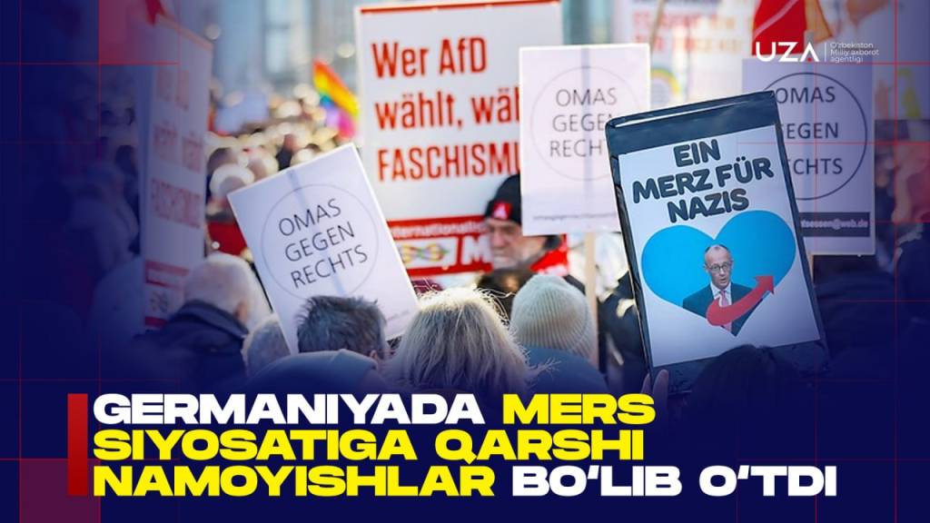Germaniyada Mers siyosatiga qarshi namoyishlar bo‘lib o‘tdi (+video)