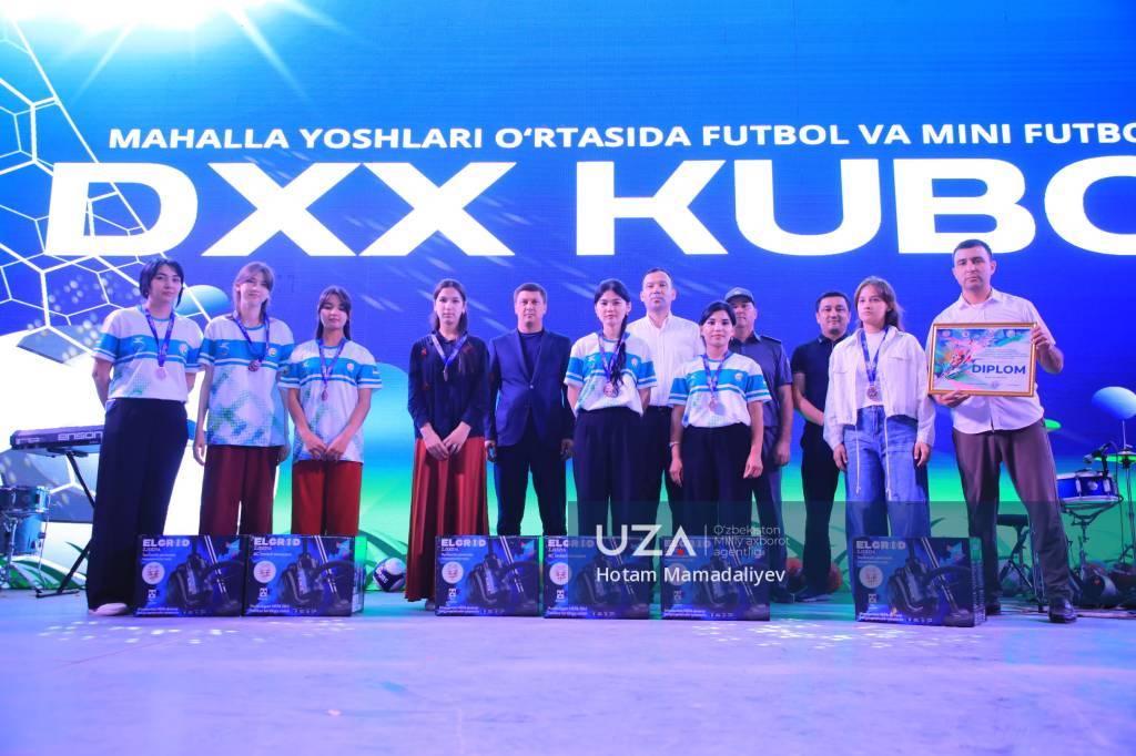Yangi Namangan tumanida DXX kubogi g‘oliblari taqdirlandi