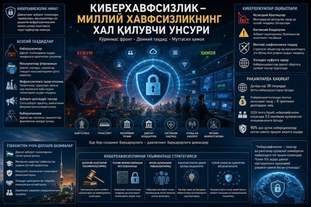 Кўринмас фронтдаги кураш: нима учун кибер хавфсизлик муҳим?