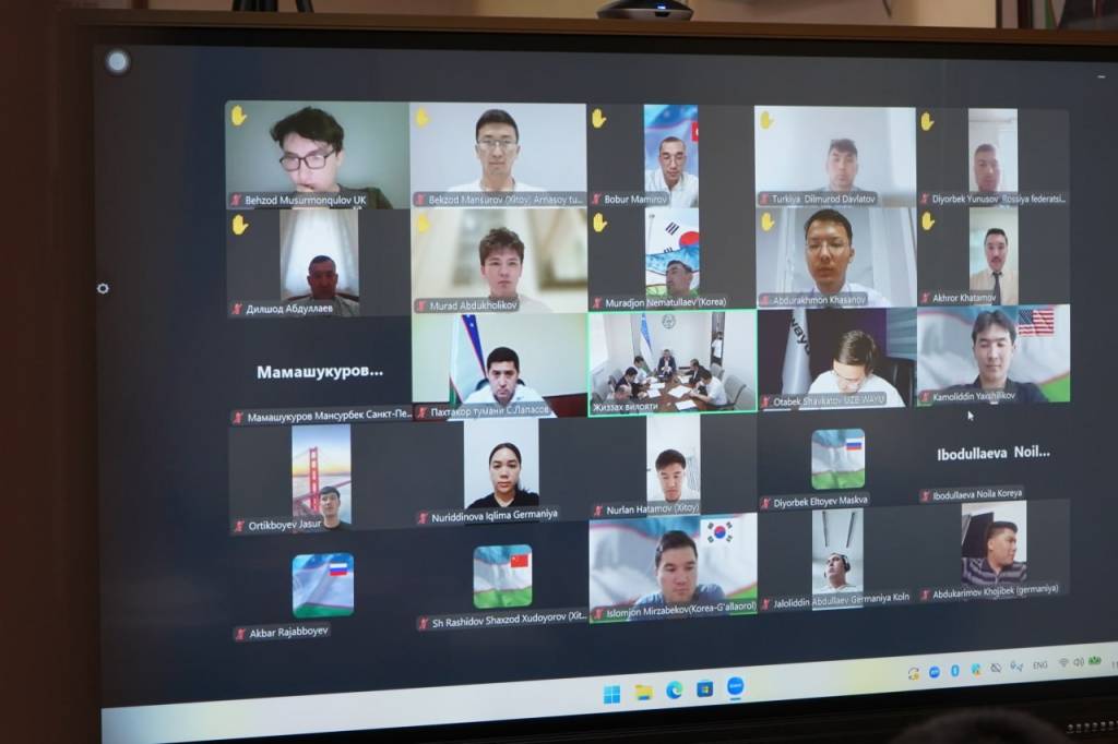 Ҳоким хориждаги ёшлар билан онлайн мулоқот ўтказди