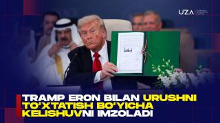 Tramp Eron bilan urushni to‘xtatish bo‘yicha kelishuvni imzoladi  (+video)