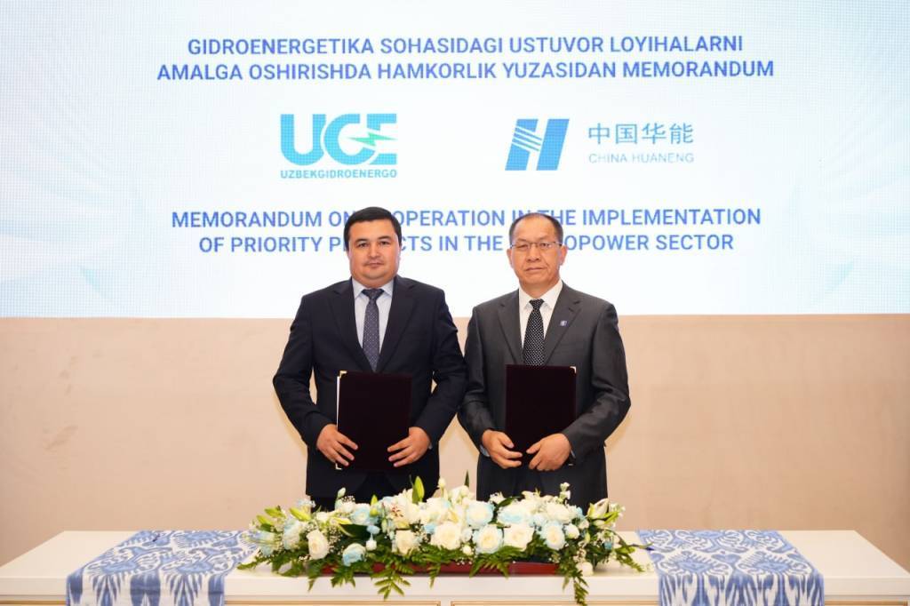 „Узбекгидроэнерго“ и «China Huaneng Group» подписали меморандум о сотрудничестве
