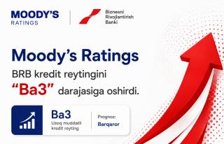 Moody’s Ratings “Бизнесни ривожлантириш банки” АТБнинг кредит рейтингини “Ba3” даражасига оширди