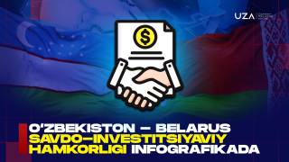 Ўзбекистон - Беларусь савдо-инвестициявий ҳамкорлиги инфографикада (+видео)