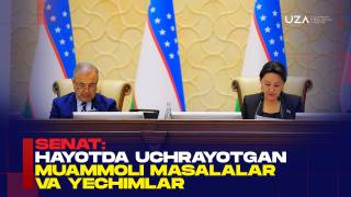 СЕНАТ: ҳаётда учраётган муаммоли масалалар ва ечимлар (+видео)