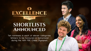 “FIDE Excellence Awards” мукофотига номизодлар рўйхати тасдиқланди