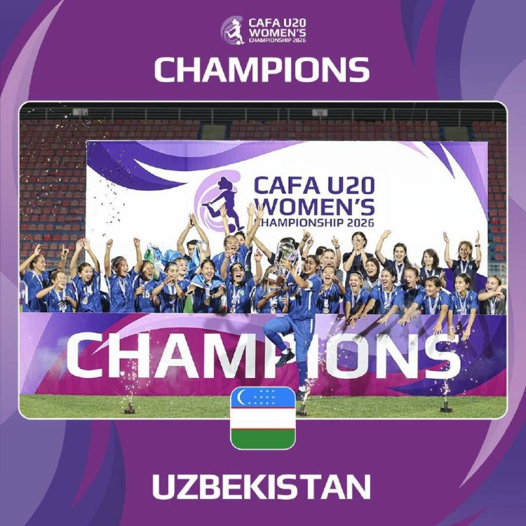 Футбол: Ўзбекистон U20 аёллар терма жамоаси “CAFA U20 Women’s Championship 2026”да зафар қучди