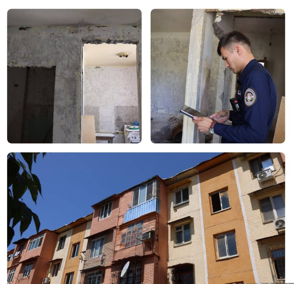Eski ko‘p qavatli uyda tayanch konstruksiyani buzgan fuqaroga chora ko‘rildi