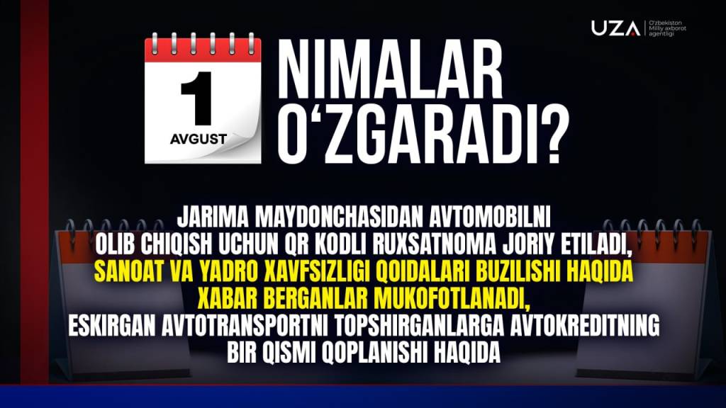 1 августдан қонунчиликда нималар ўзгаради? (+видео)