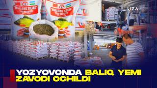 Yozyovonda baliq yemi zavodi ochildi