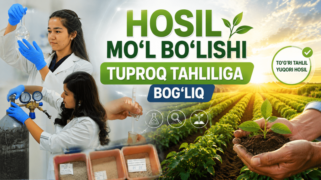 Tuproqni tahlil qilib ekish - hosilni 20 foizga oshiradi (+video)