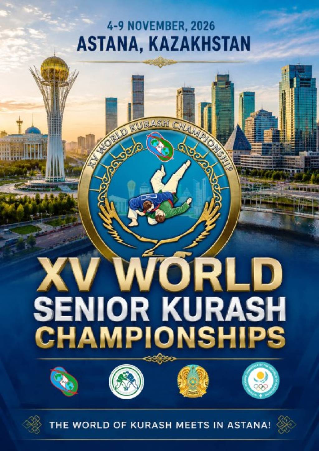 Kurash: Qozog‘iston poytaxti XV jahon chempionatiga mezbonlik qiladi