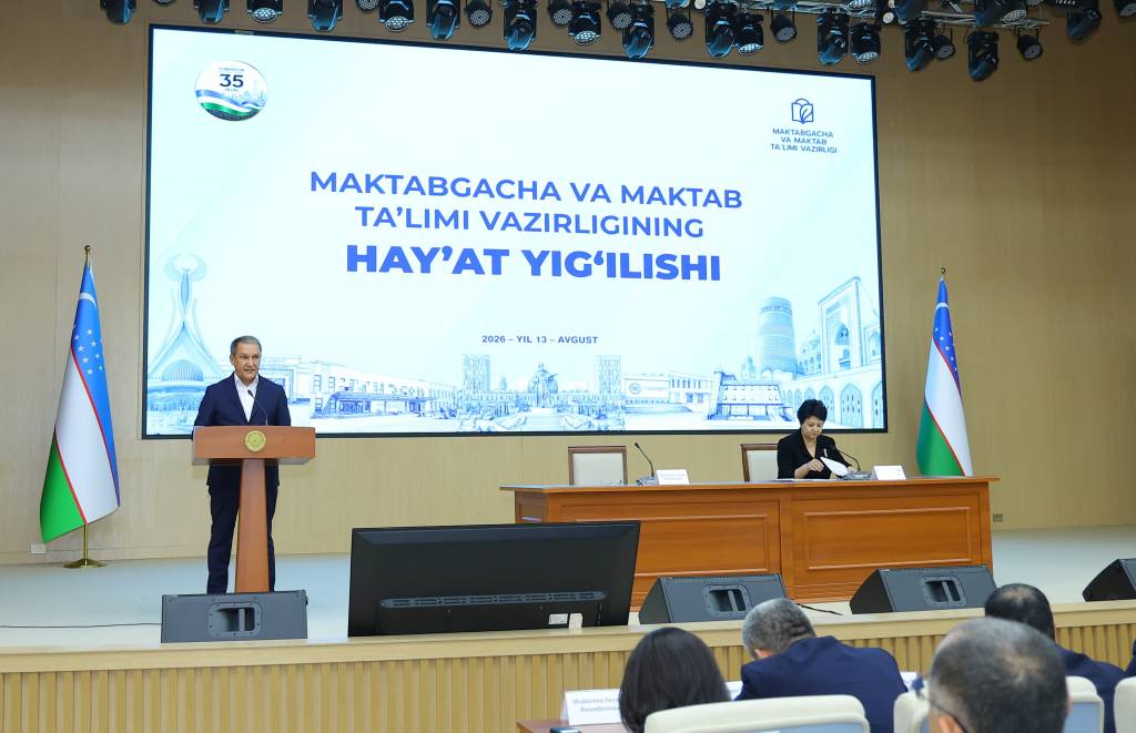 Maktabgacha va maktab ta’limi vaziri Urganchda hay’at yig‘ilishi o‘tkazdi