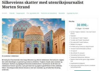 Norvegiyalik turoperator O‘zbekistondagi Ipak yo‘li xazinalarini targ‘ib qilmoqda