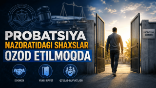 Probatsiya nazoratidagi shaxslar jazodan muddatidan oldin ozod etilmoqda (+video)