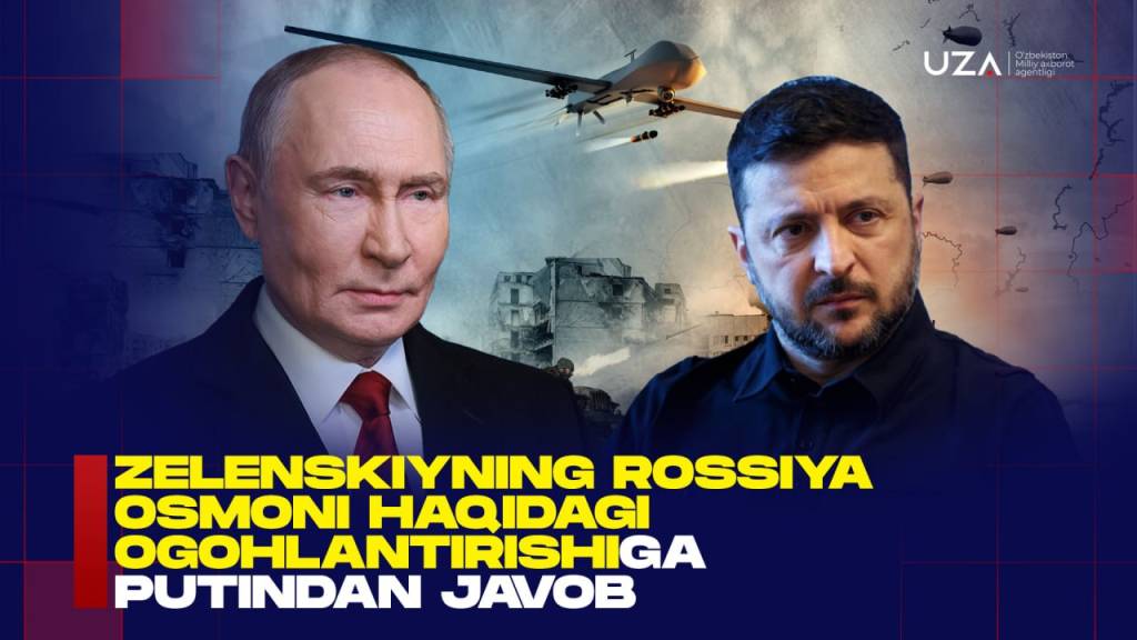 Zelenskiyning Rossiya osmoni haqidagi ogohlantirishiga Putindan javob (+video)