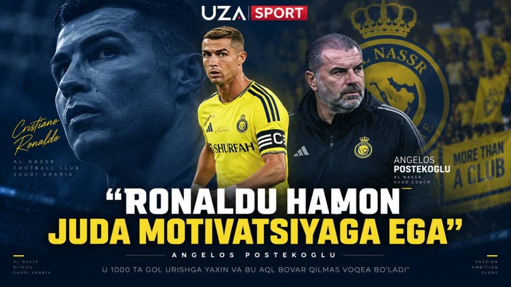 Postekoglu: “Ronaldu 1000 ta gol urishga yaqin”