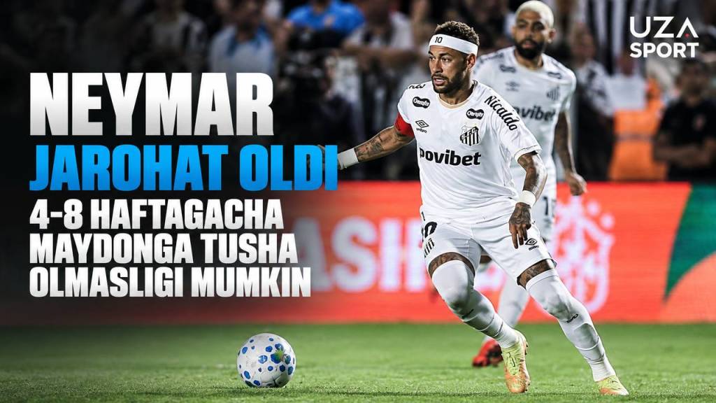 Neymar jarohat oldi va ikki oygacha maydonga tusha olmasligi mumkin