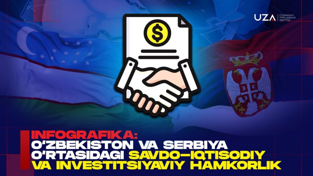 Инфографика: Ўзбекистон ва Сербия ўртасидаги савдо-иқтисодий ва инвестициявий ҳамкорлик (+видео)