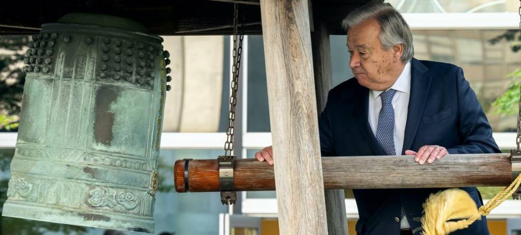 Antonio Guterres fait sonner la cloche de la paix pour la dernière fois