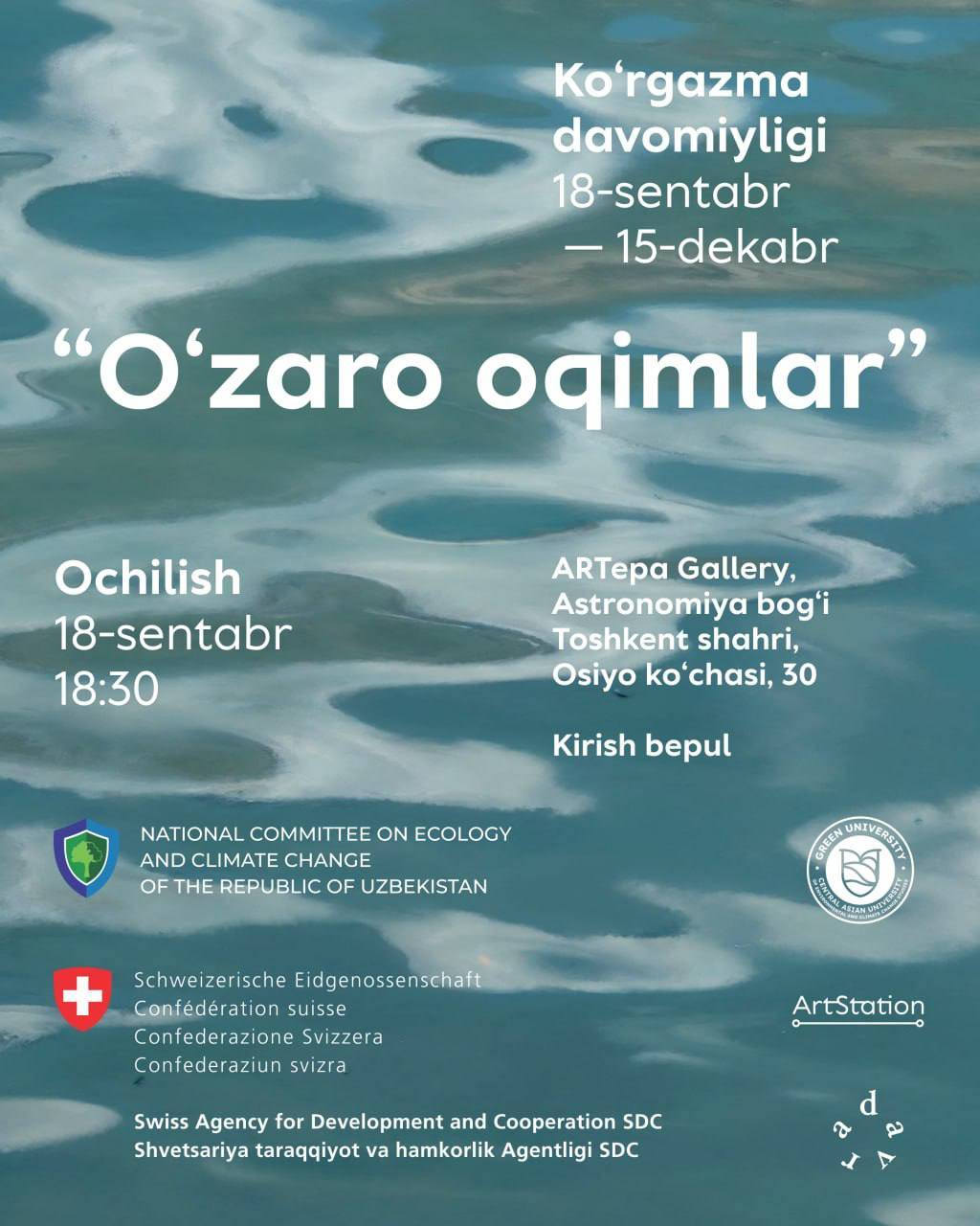 «O‘zaro oqimlar»: «ARTepa»da noodatiy ko‘rgazma ochiladi