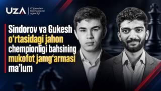 Синдоров ва Гукеш ўртасидаги жаҳон чемпионлиги баҳсининг мукофот жамғармаси маълум