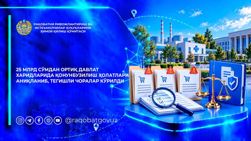 25 миллиард сўмлик давлат харидларида қонун бузилиши аниқланди
