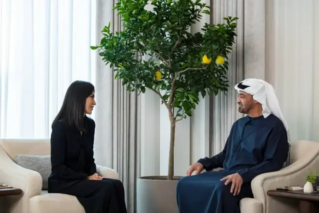 معالي السيدة سعيدة ميرضيائيفا تلتقي برئيس دولة الإمارات العربية المتحدة