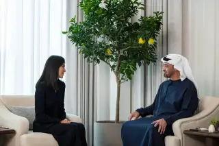 معالي السيدة سعيدة ميرضيائيفا تلتقي برئيس دولة الإمارات العربية المتحدة