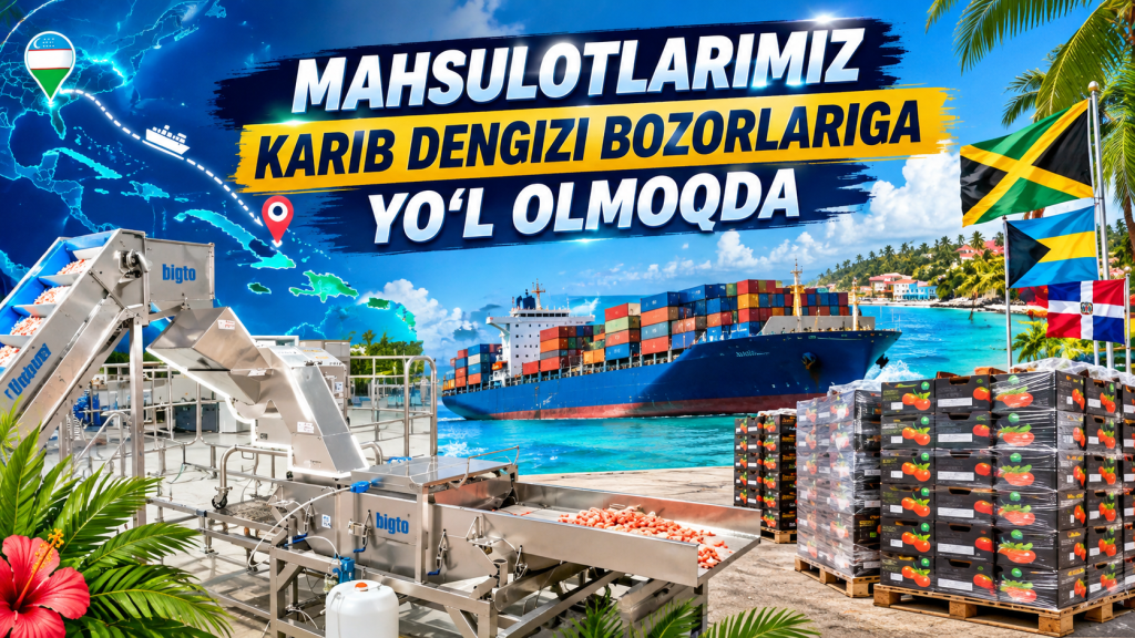 Маҳсулотларимиз Кариб денгизи бозорига йўл олмоқда (+видео)