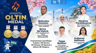 Параосиё ўйинларида навбатдаги рекордлар ва медаллар шодаси!